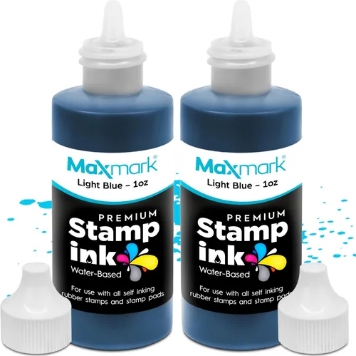 Vista 12 de MaxMark Premium - Tinta de recarga con punta de control en botella para sellos autoentintados, color negro - 1 onza