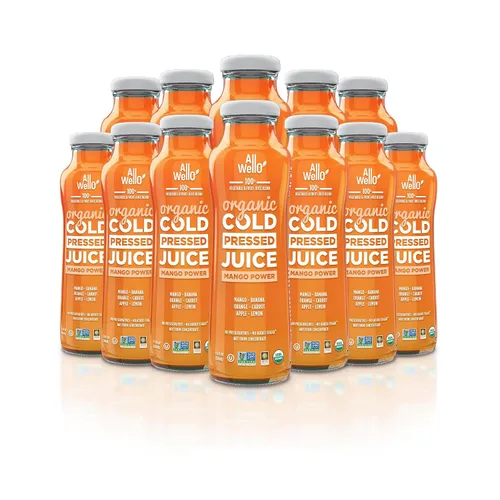 Vista 11 de ALLWELLO Bebidas orgánicas de jugo prensado en frío con frutas y verduras reales sin gluten, sin OMG, jugos saludables sin conservantes sin azúcar
