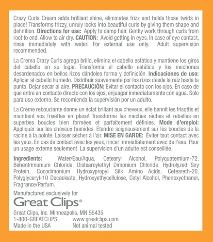 Vista 6 de GREAT CLIPS Solutions - Crema Crazy Curls para niños, 8 onzas