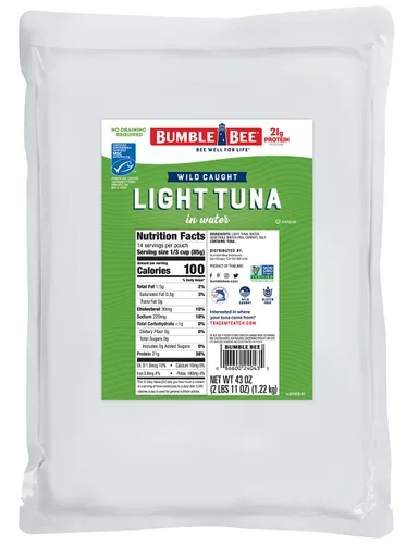 Vista 19 de Bumble Bee Atún Claro en Trozos en Aceite, Lata de 5 Onzas - Atún Listado Capturado Salvaje - 22g de Proteína por Porción - Mariscos Sostenibles
