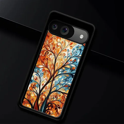 Vista 476 de Compatible con Google Pixel 4A 5G Mobile Case Creative Acrylic Panel trasero Silicona Protección Grip especialmente diseñado para Google Pixel 4A 5G