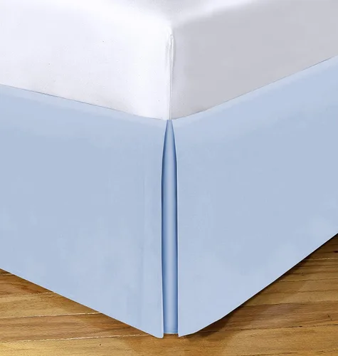 Vista 25 de Falda de cama – Falda de cama plisada 100% algodón egipcio de 800 hilos – Fácil ajuste con falda de cama a medida de 12 pulgadas – Tamaño individual