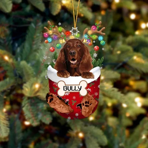 Vista 150 de IZI POD Affenpinscher Adorno de Navidad personalizado para perro, adorno de bolsillo de nieve para perro para árbol de Navidad, adorno acrílico