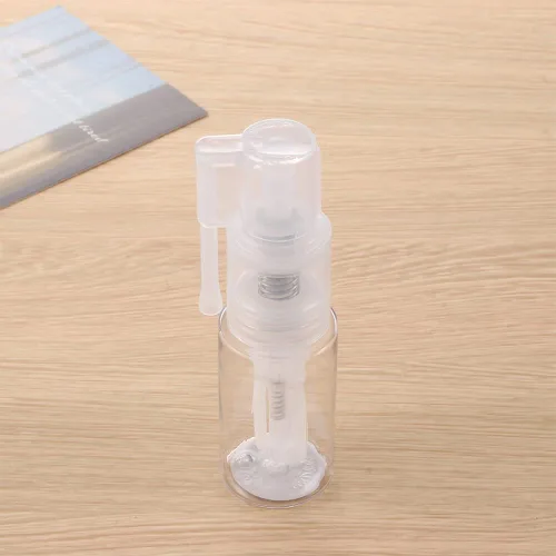 Vista 4 de Botella de polvo vacía portátil para cosméticos de viaje, pulverizador de fibra para el cabello recargable, botella de peluquería, caja de crema