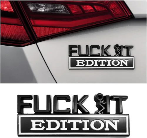 Vista 24 de Dickno Fuck It Edition Emblema para automóvil, calcomanías de decoración de parachoques de auto, calcomanía para guardabarros laterales 3D