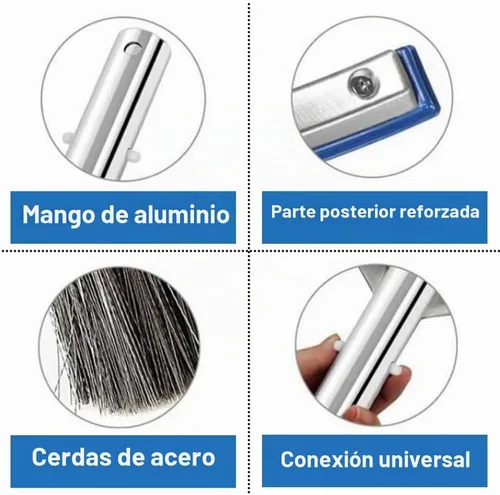 Vista 3 de Aquatix Pro Cabezal de cepillo de piscina, 18" resistente para limpiar