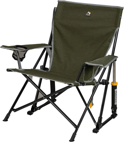 Vista 11 de GCI Outdoor - Mecedora plegable Kickback con portavasos para exteriores Gris