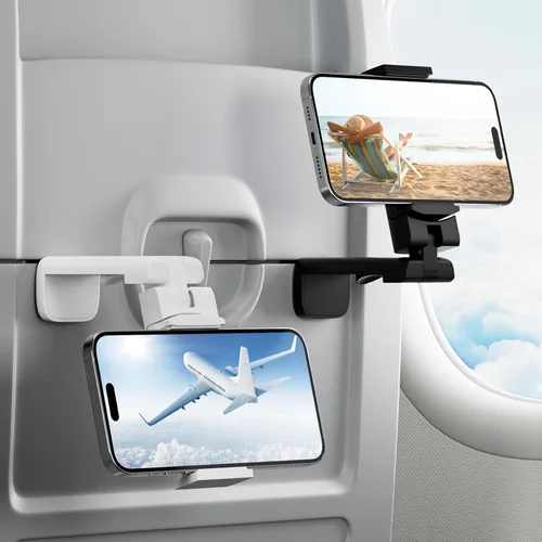 Vista 11 de Klearlook Soporte Universal para Teléfono de Vuelo, Blanco, Plegable, Rotación de 360°, Compatible con Teléfonos de 4.7-6.9 Pulgadas Blanco puro