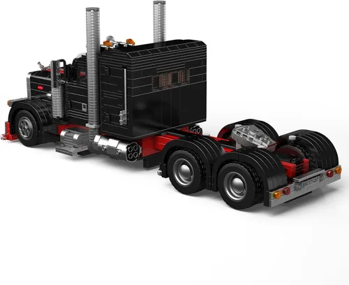 Vista 3 de Mould King 10037 Technique US Truck The Black Monster Modelo, Kit de coche deportivo con tecnología creativa, exhibición para coleccionistas