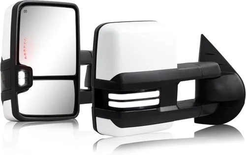 Vista 13 de Switchback - Espejo de remolque para Silverado Sierra, compatible con Chevy Silverado GMC Sierra 2007-2013, espejo de remolque con vidrio calentado