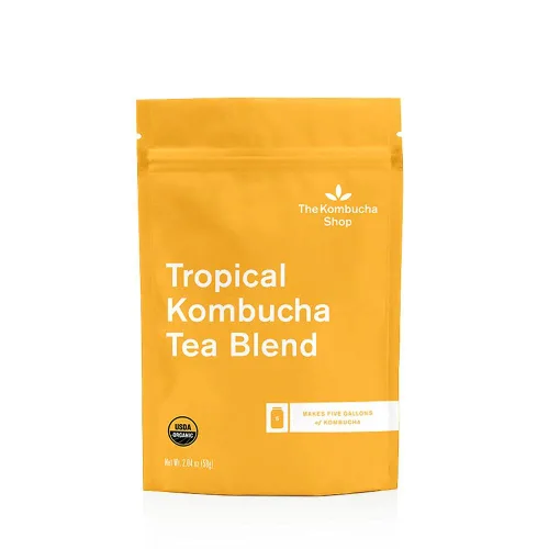 Vista 4 de The Kombucha Shop - Mezcla de té verde - Mezcla de té orgánico de hojas sueltas de sencha y jazmín - Hace 5 galones de té kombucha