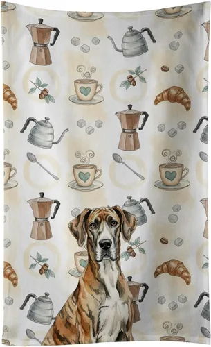 Vista 204 de Caroline's Treasures Afghan Hound - Toalla de cocina para barra de café, terciopelo frontal y lazo de algodón, lavable a máquina Sabueso afgano
