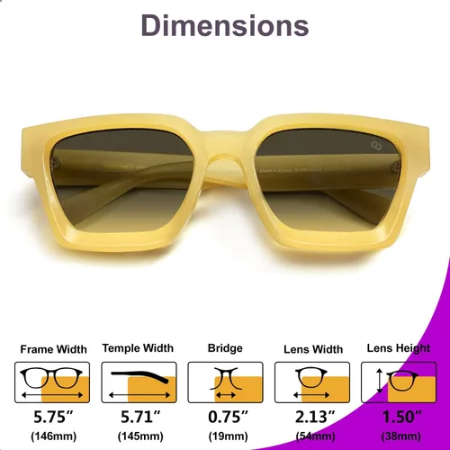 Vista 38 de VISOONE Moda 100% UV400 Protección Rectángulo TR90 Y2K Gafas de sol Accesorios para Mujeres Hombres RIVER, Transparente/Gris Rosa