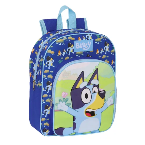 Vista 2 de Mochila Escolar Bluey Azul marino 28 x 34 x 10 cm