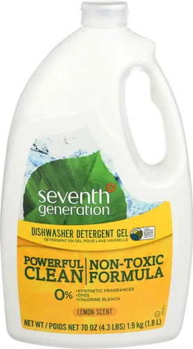 Vista 3 de Gel de lavavajillas automático Seventh Generation Free and Clear, 42 onzas - 6 por caja.