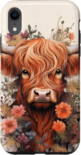 Vista 25 de Highland Cow Flowers Case for iPhone 17