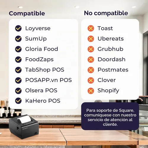 Vista 2 de Impresora de Recibos Térmica Volcora, Impresora POS de 80 mm con Cortador Automático, Interfaz USB/Ethernet para Windows/MAC/Linux, Soporte