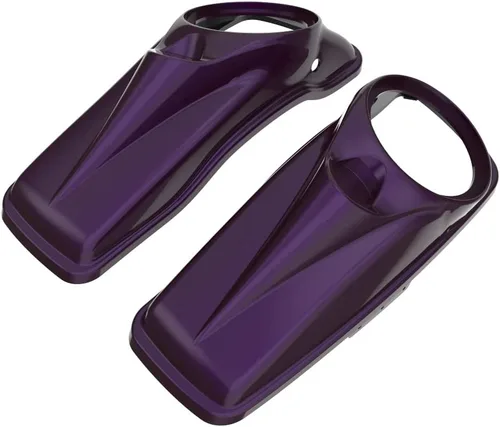 Vista 56 de Tapas para bocinas de motocicleta aptas para 2014+ Harley Touring Hard Saddle Bags - Whisky ámbar, 8 pulgadas Amber Whiskey