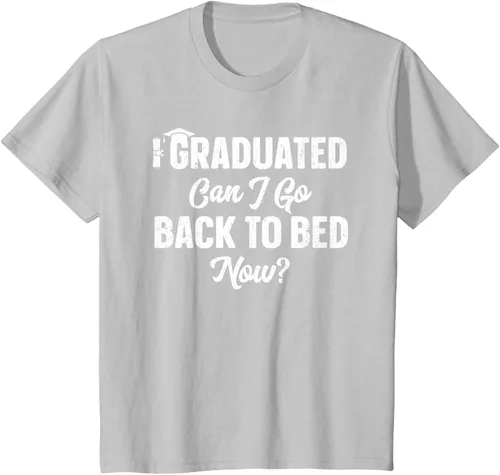 Vista 70 de Graduation Gift For Her Camiseta I Graduated Can I Go Back To Bed Now, Negro