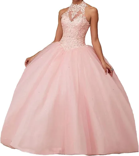 Vista 39 de QXMYOO Vestido de Gala de Quinceañera Sweet 16 Fiesta de Graduación Vestido de Princesa para Adolescentes Negro (Style1-Black)