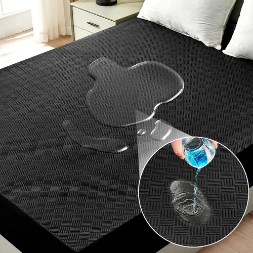 Vista 8 de Protector de colchón impermeable tamaño individual, funda de colchón de tela de aire 3D de alta calidad, suave, transpirable, sin ruido, funda
