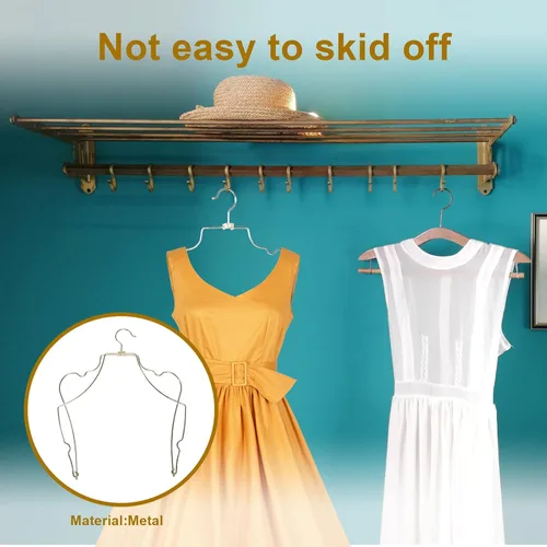 Vista 3 de Cabilock Colgador de bikini con forma de cuerpo, ganchos de alambre con forma de cuerpo para trajes de baño, boutique, armario, ropa, vestido, traje