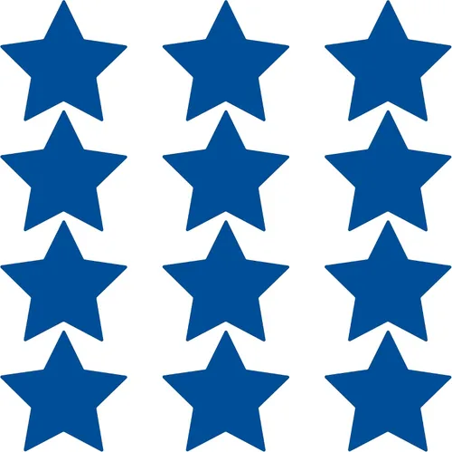 Vista 32 de LiteMark Calcomanías de vinilo mate extraíbles con diseño de estrella Blanco