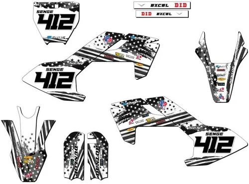 Vista 4 de Kit de base gráfica MINI TC 50 Merica Grey Senge 2018-2023 compatible con Husqvarna