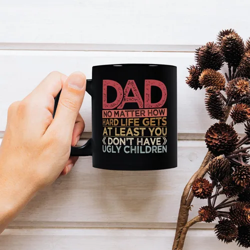 Vista 4 de Fatbaby Taza de café divertida para papá, cumpleaños humorístico, Día del Padre, Acción de Gracias, Navidad, regalos para papá, no tienes niños