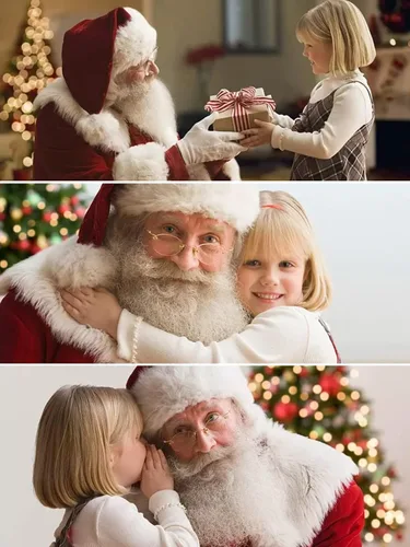 Vista 4 de Disfraz de Papá Noel de Navidad para adultos hombres de lujo para Santa Claus