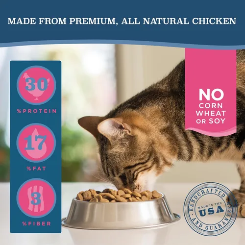 Vista 2 de Blackwood Alimento seco para gatos, fórmula para adultos, receta de harina de pollo y arroz integral, bolsa de 4 libras, alta en proteínas, cocción