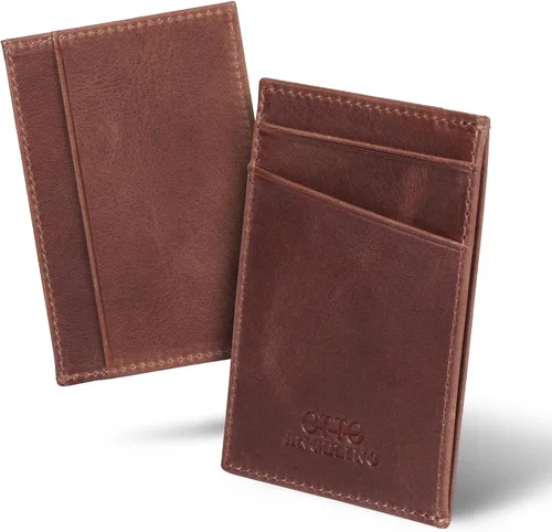 Vista 2 de Cartera de piel auténtica, tarjetas bancarias, dinero, tarjetero de licencia de conducir, unisex