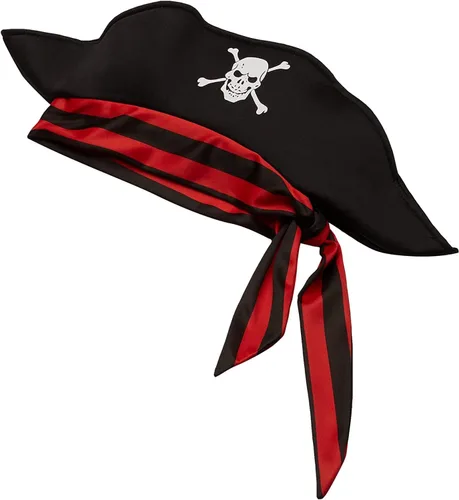 Vista 4 de Disfraz negro para niños diseño del capitán de los piratas de los siete mares, S, Multicolor