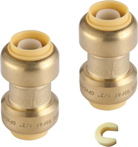 Vista 28 de Paquete de 10 acoplamientos rectos GUOFIS de 1/2" con clip de desconexión
