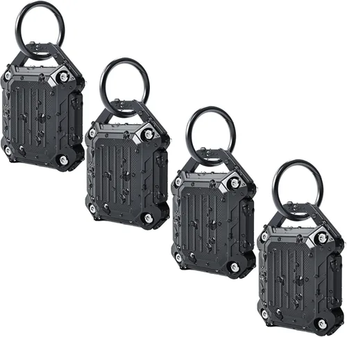 Vista 12 de Dovick - Funda impermeable para llavero Airtag, cubierta completa de tornillo compatible con el llavero Apple Air Tag Tracker (mezcla de 4 unidades)