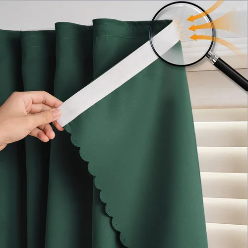 Vista 15 de Cortinas autoadhesivas, sin taladrar, sin varilla, cortinas opacas fáciles de instalar para persianas de ventana, dormitorio