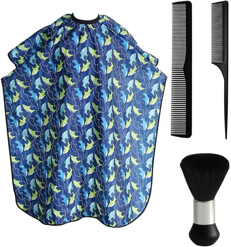Vista 11 de Professional Barber Cape,Polyester Hair Cutting Salon Cape,Water and Stain Resistant Apron