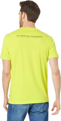 Vista 2 de Psycho Bunny Camiseta gráfica a rayas Lime Granita XL (Hombre US 7), lima (Lime Granita)