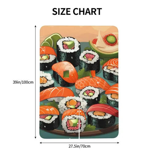 Vista 5 de Baby Car Seat Canopy Cover for Mom, Soft Breathable Nursing Breastfeeding Covers Multi Use Stroller Sun Shade Newborn Shower Gift，Sushi