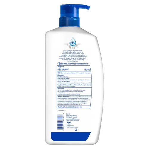 Vista 13 de Head & Shoulders Classic Clean Champú anticaspa, protección contra la caspa de 72 horas, 1% de piritiona de zinc, 28.2 onzas líquidas