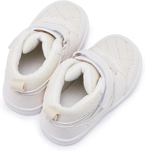 Vista 4 de BMCiTYBM Zapatos para bebé niño y niña, suaves, antideslizantes, ligeros, para caminar por el primer paso de 6, 9, 12, 18, 24 meses
