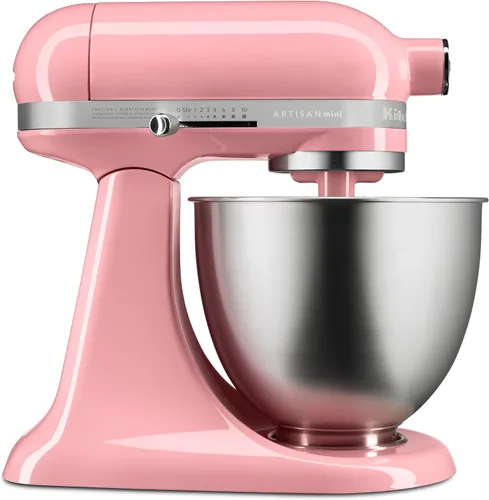 Vista 8 de KitchenAid KSM3311XAQ Artisan Mini Series Batidora de pie con cabezal inclinable, 3.5 cuartos, azul cielo aguamarina
