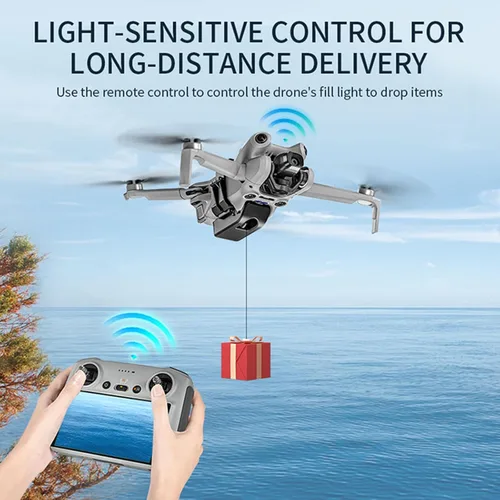 Vista 2 de Airdrop - Dispositivo de liberación de entrega de transporte de carga útil para DJI Mini 4 Pro Drone Thrower Airdrop Sistema de caída para Mini 4