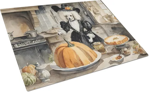 Vista 26 de Caroline's Treasures DAC1720LCB Affenpinscher - Tabla de cortar de vidrio con calabazas para cocina de otoño, grande, decorativa, de vidrio
