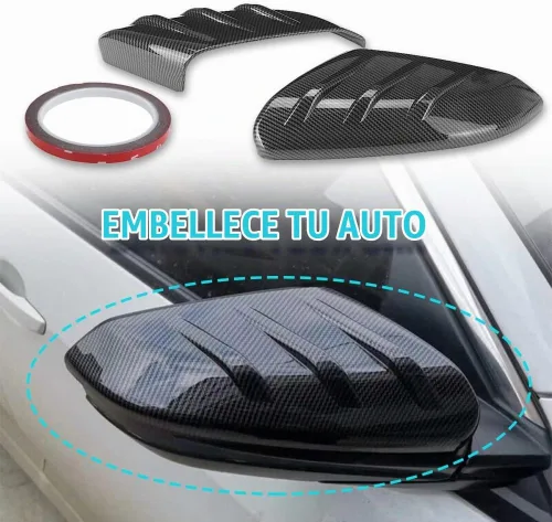 Vista 6 de 2 fundas para espejo lateral de puerta compatibles con Honda Civic 2016-2021 10ª generación Sedan Coupé Hatchback estilo extendido carcasa de espejo