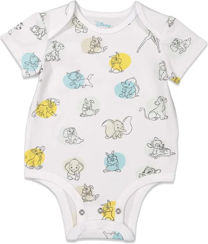 Vista 3 de Disney Body unisex de algodón elástico orgánico de manga corta para bebé (paquete de 3)