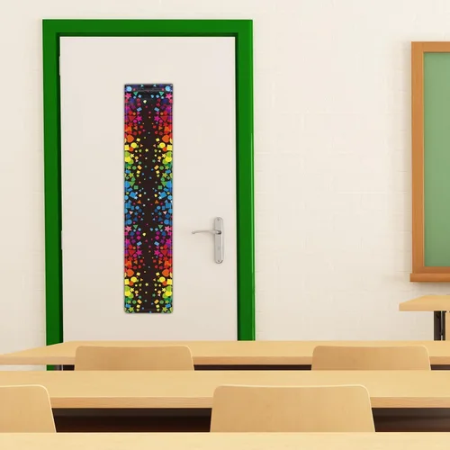 Vista 6 de YLOLUL 2 piezas de cortinas opacas para puertas de aula, cortinas opacas para puertas de cristal, oscurecimiento de puertas para decoración