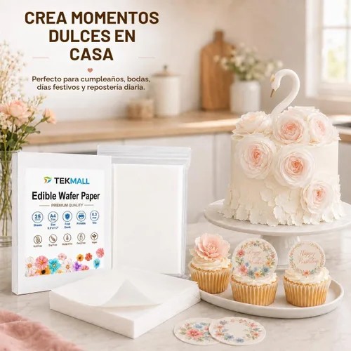 Vista 6 de Hojas de papel comestible de la oblea para la decoración