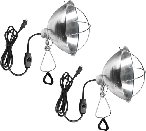 Vista 9 de Simple Deluxe Enchufe de luz de abrazadera con reflector de aluminio de 8.5 pulgadas, apto para lámpara de máximo 150 W (sin bombilla incluida)