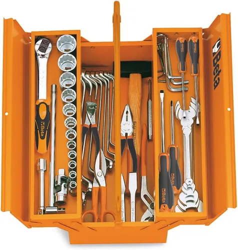 Vista 2 de Beta Caja de herramientas de metal voladizo de tres secciones C19, 18 "x 8